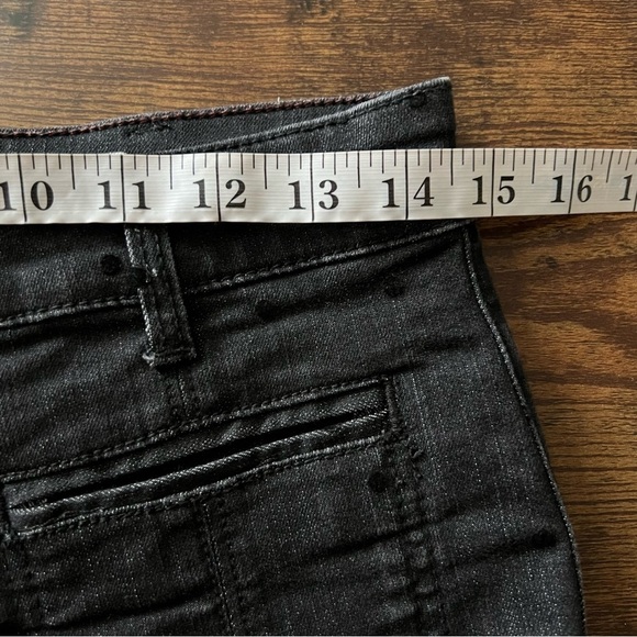 Anthropologie Pilcro Polka Dot Faded Black Wide Leg High Rise Crop Jeans Size 26 - Picture 2 of 14